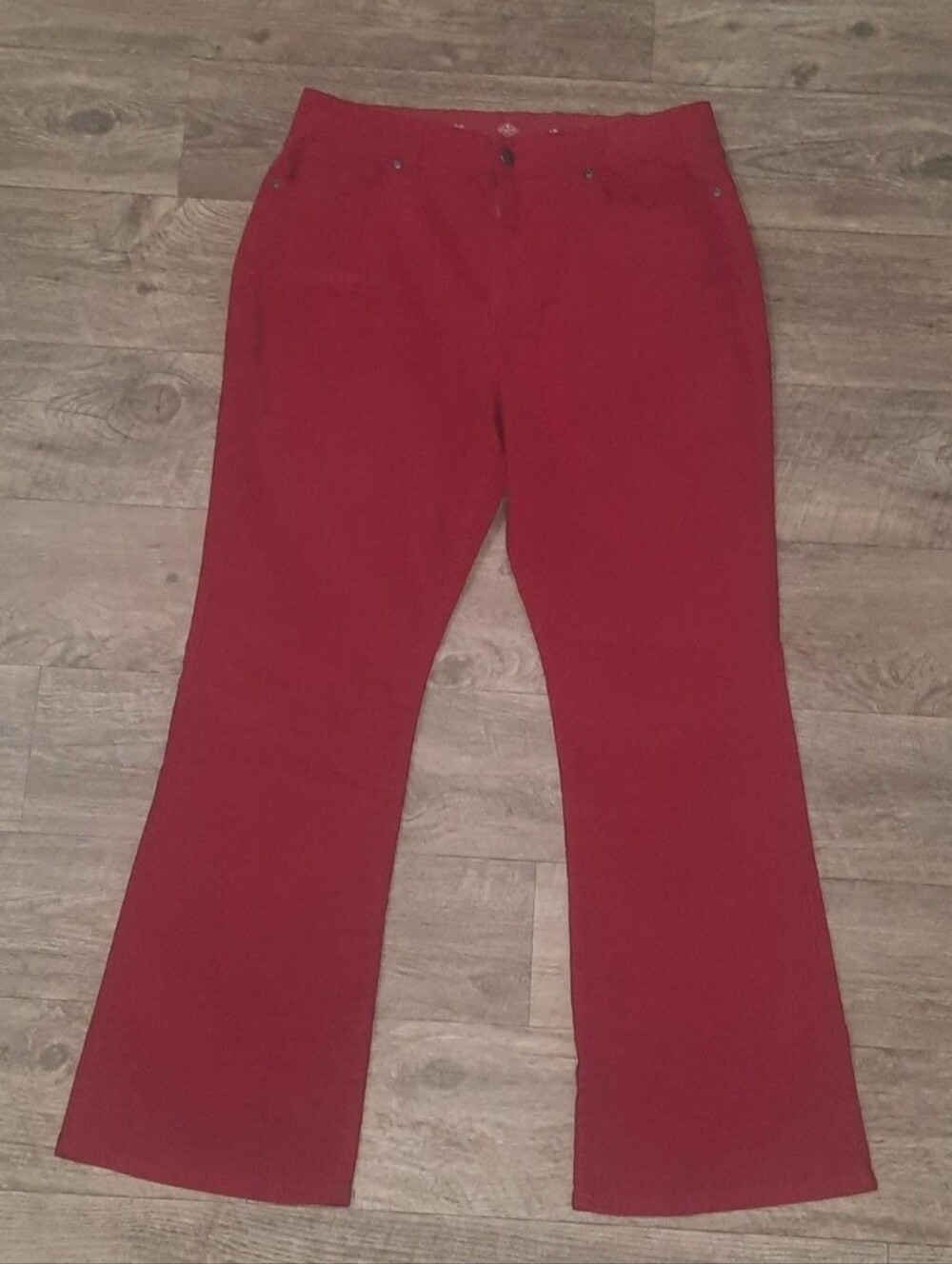 St. John's Bay Red Corduroy Flare Pants
